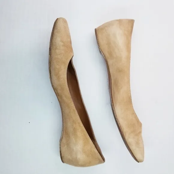 🌸 Aquatalia | Marcella Suede Tan Flat Shoes 7