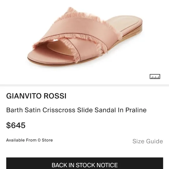 - Gianvito Rossi Blush Silk Satin Flat Sandaks