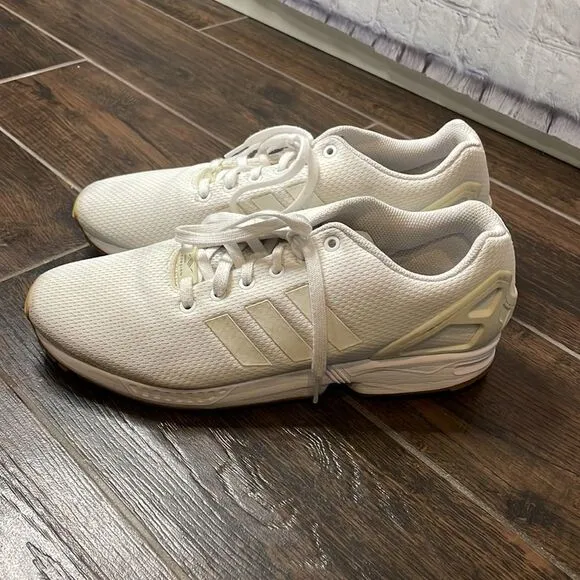 👟 Men’s White Adidas ZX Flux - Size 11 - Great Used Condition
