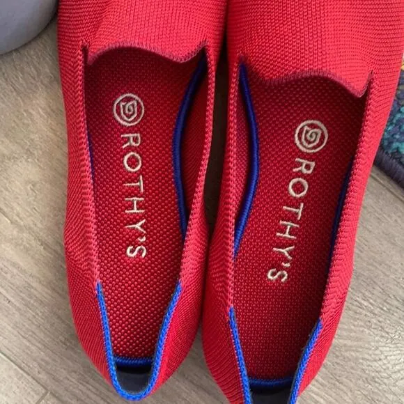 - Rothy’s dark red size 5.5 woman’s flat loafers