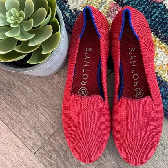 - Rothy’s dark red size 5.5 woman’s flat loafers