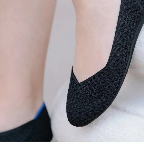 - Rothy’s honeycomb round toe size 5 flat woman’s shoes