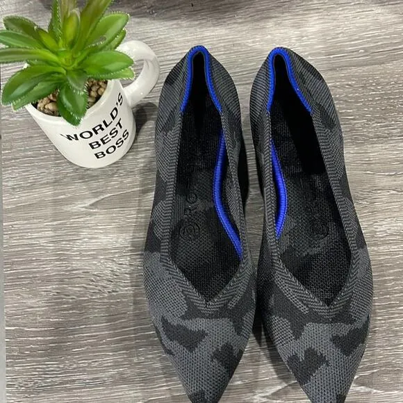 - Rothys retired camouflage gray size 7 pointed f…