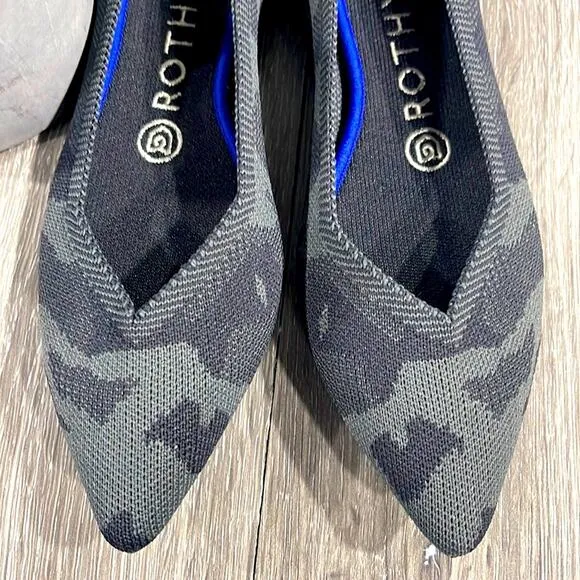 - Rothys retired camouflage gray size 7 pointed f…