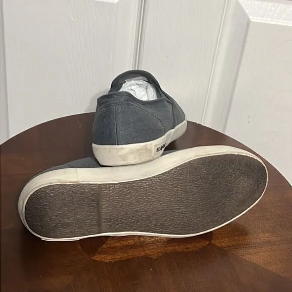 🔥🔥 SEAVEES BAJA Slip On Sneakers - Washed Linen - Men Sz 10 - EXCELLENT 🔥🔥