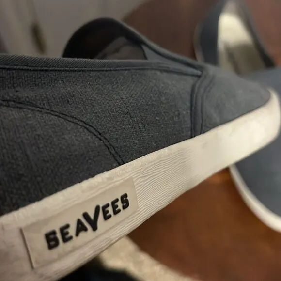 🔥🔥 SEAVEES BAJA Slip On Sneakers - Washed Linen - Men Sz 10 - EXCELLENT 🔥🔥
