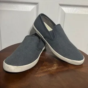 🔥🔥 SEAVEES BAJA Slip On Sneakers - Washed Linen - Men Sz 10 - EXCELLENT 🔥🔥