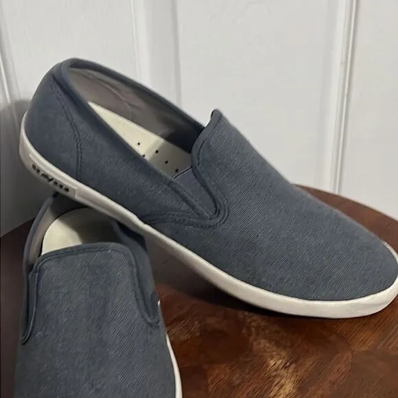 🔥🔥 SEAVEES BAJA Slip On Sneakers - Washed Linen - Men Sz 10 - EXCELLENT 🔥🔥