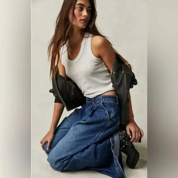 059 We The Free Equinox Wide Leg Denim Trouser | Size 29