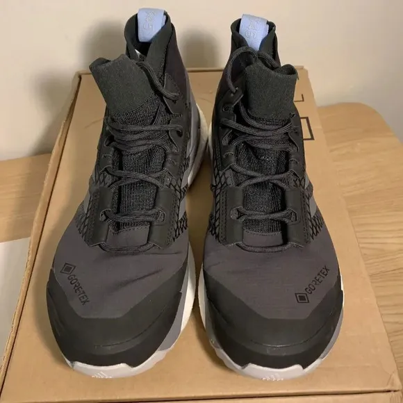 1416. NEW! Adidas TERREX Free Hiker Gore-Tex Hiking Shoes Grey-US 9.5 Womens