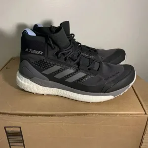1416. NEW! Adidas TERREX Free Hiker Gore-Tex Hiking Shoes Grey-US 9.5 Womens