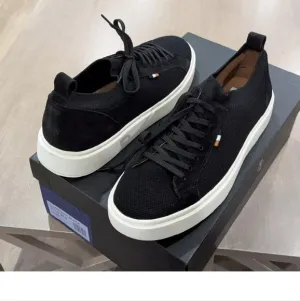$295 Mens Allen Edmonds &quot;Oliver&quot; Knit Low-Top Sneakers Black 10.5