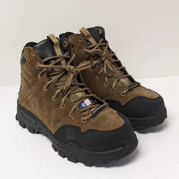 5.11 Cable Hiker Tactical Work Boots, Dark Coyote, Men's 7 M