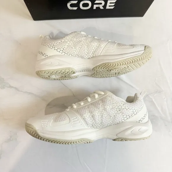 531. CORE Tennis Pádel White Athletic Tennis Shoes Sneakers 8.5 Lightweight NEW