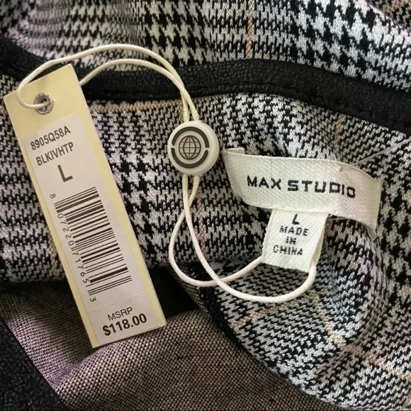 6. Max Studio Plaid Knit Dress Size L