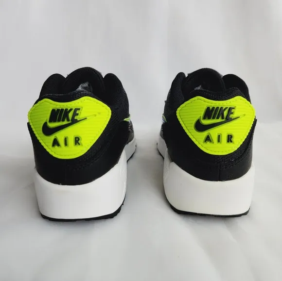 6.5 WOMEN'S NIKE AIR MAX 90 BLACK VOLT BLUE RUNNING SNEAKERS DA4670-001