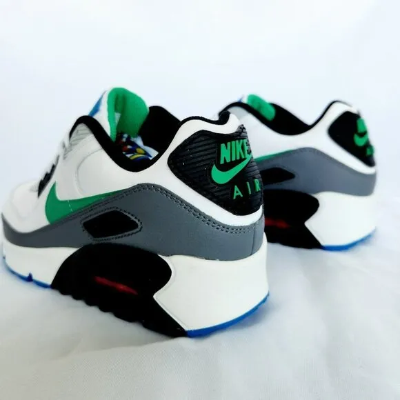6Y | 7.5 WOMEN'S Nike Air Max 90 LEATHER WHITE MULTICOLOR RUNNING DV3607-102