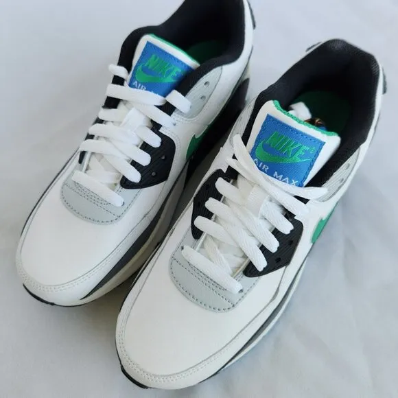 6Y | 7.5 WOMEN'S Nike Air Max 90 LEATHER WHITE MULTICOLOR RUNNING DV3607-102