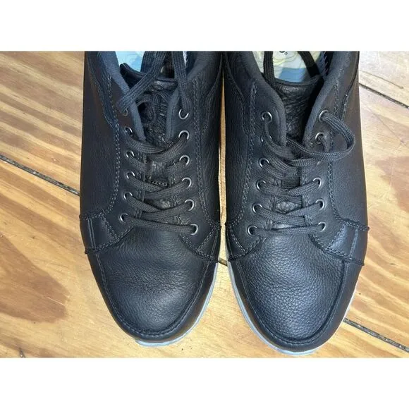 Abeo Donavan Leather Casual Shoes Men's Size 11.5 Black Maxlite Clean Sneakers
