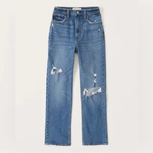 Abercrombie &amp; Fitch Curve Love Ankle Straight Ultra High Rise Jeans Size 27