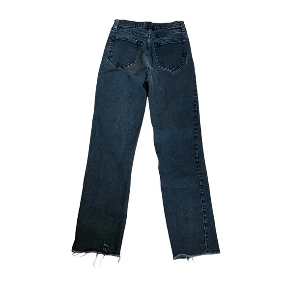 Abercrombie &amp; Fitch The Ankle Straight Ultra High Rise Black Jeans Size 25L