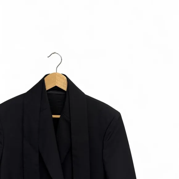 Acne Studios-Black Oversized Belted Blazer-XS | Retail Price: $990