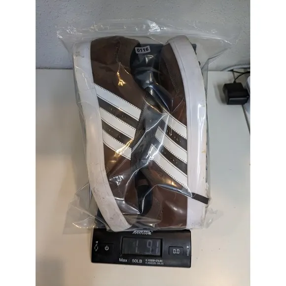 Adidas Adicross Spikeless Golf Shoes Leather Brown White Low Top Mens Size 8