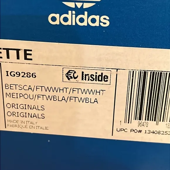 Adidas Adilette Slides Sandals Shoes new IG9286 Made in Italy Mens Size 12