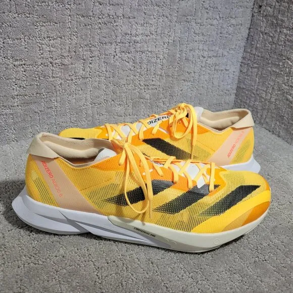 Adidas Adios 8 Men's Size US 9 Spark Orange Athletic Running Sneakers IG5646