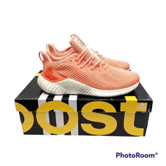 Adidas Alphaboost Semi Coral Running Sneakers New In Box