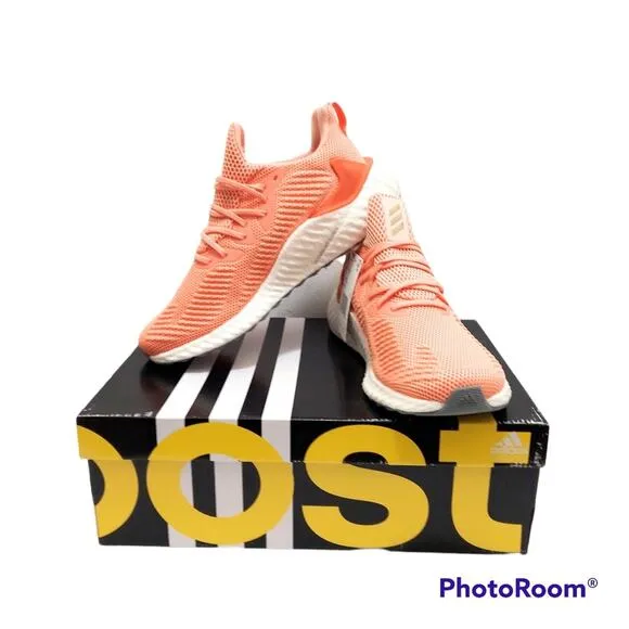 Adidas Alphaboost Semi Coral Running Sneakers New In Box