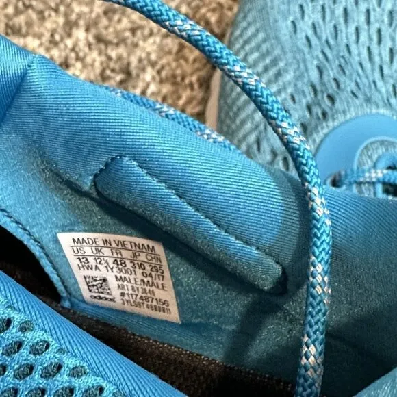Adidas Alphabounce EM Mens 13 Running Shoes Sneakers Blue Athletic Bounce BY3846
