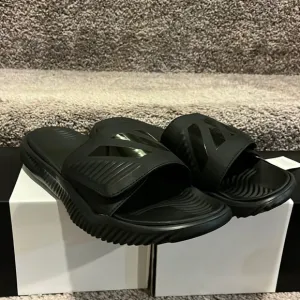 Adidas Alphabounce Slides Sandals Shoes new black B41720 Men’s Size 9