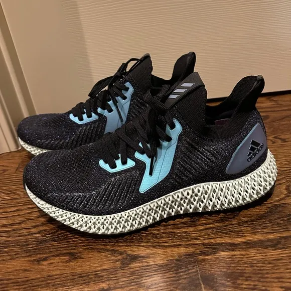 Adidas Alphaedge 4D Black Iridescent Running Sneakers