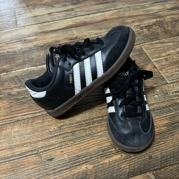 Adidas Black and White Low-Top Samba Sneakers