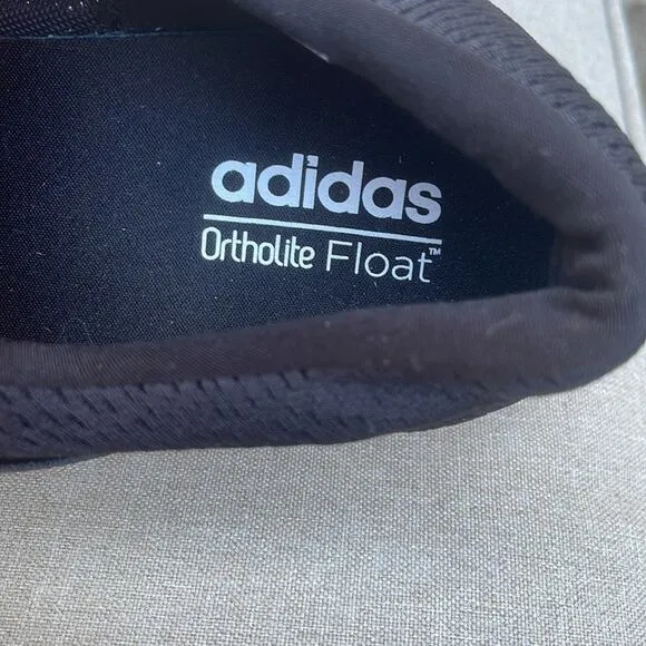 Adidas cloud foam ortholite float black &amp; white slip-on sneaker shoes size 10