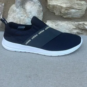 Adidas cloud foam ortholite float black &amp; white slip-on sneaker shoes size 10