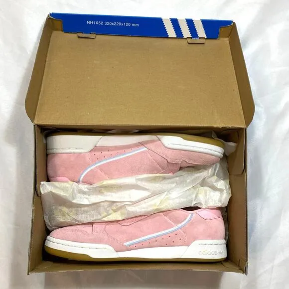 Adidas Continental 80 Shoes Women 11 Originals Sneaker Pink Suede Casual Classic