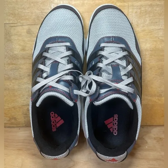 Adidas Crossflex Sport Mens Size 8.5 Golf Shoes Sneakers Gray Red Q46671