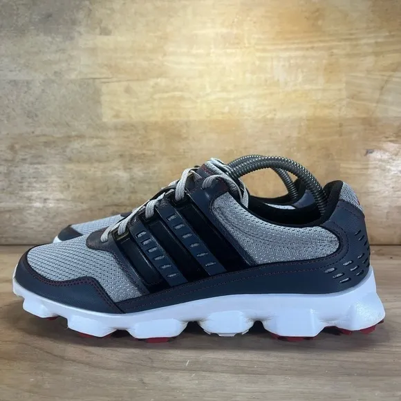Adidas Crossflex Sport Mens Size 8.5 Golf Shoes Sneakers Gray Red Q46671