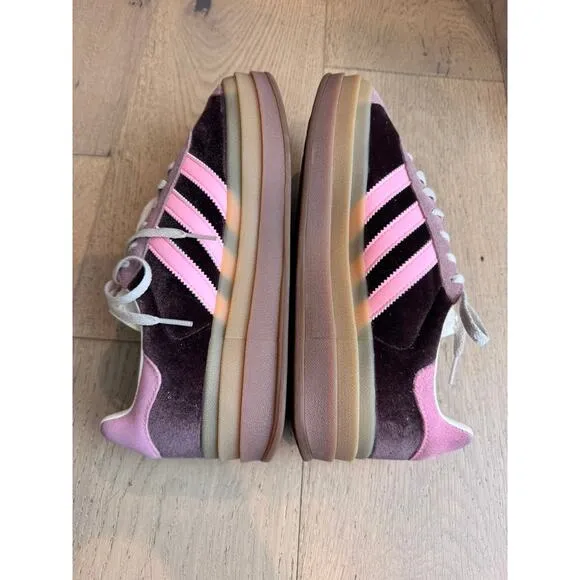 Adidas Gazelle Bold Shoes Brown Pink Size 8 Women S