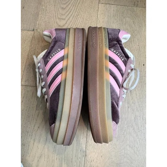Adidas Gazelle Bold Shoes Brown Pink Size 8 Women S