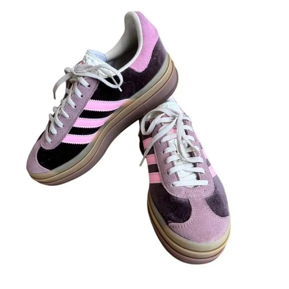 Adidas Gazelle Bold Shoes Brown Pink Size 8 Women S