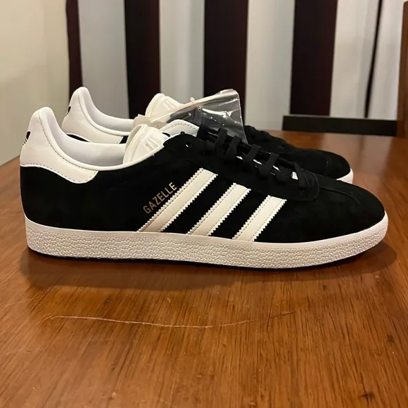 Adidas Gazelle shoes sneakers new black white BB5476 Men’s Size 10