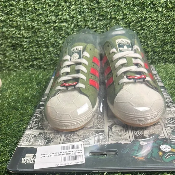 Adidas Green and Red Sneakers Sporty Low-Top TMNT new