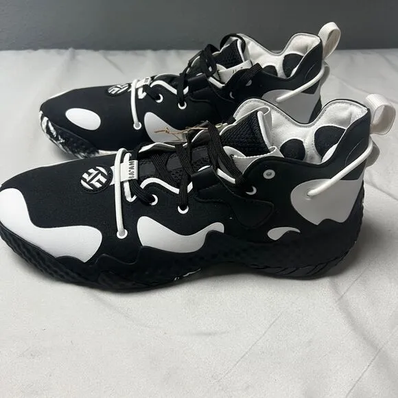 Adidas Harden Vol. 6 Basketball Shoes Black White Sneakers GV8704 Men's 12