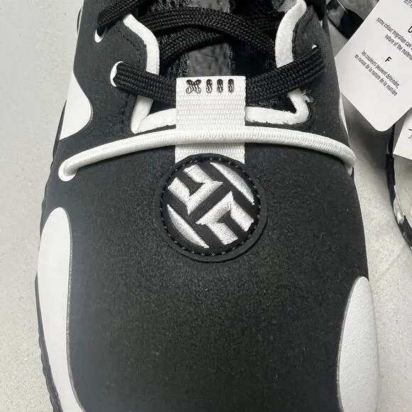 Adidas Harden Vol. 6 Basketball Shoes Black White Sneakers GV8704 Men's 12