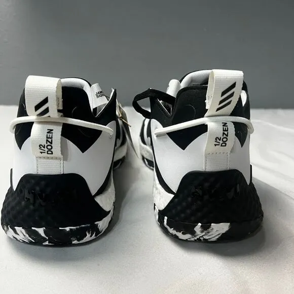 Adidas Harden Vol. 6 Basketball Shoes Black White Sneakers GV8704 Men's 12