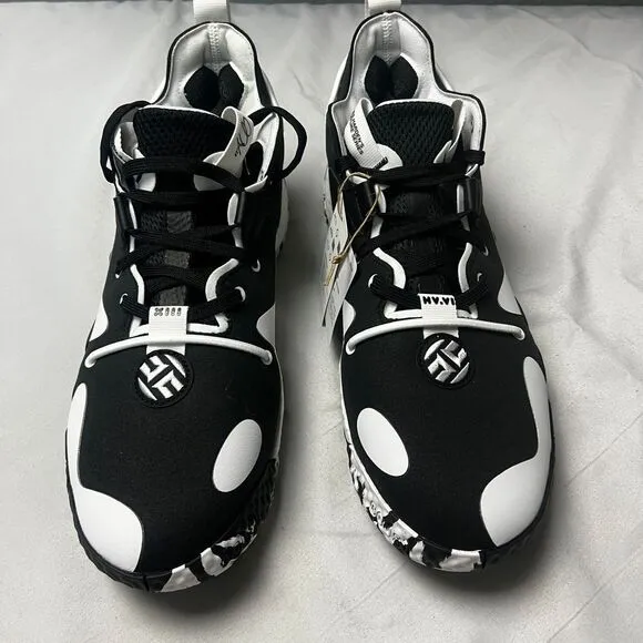 Adidas Harden Vol. 6 Basketball Shoes Black White Sneakers GV8704 Men's 12