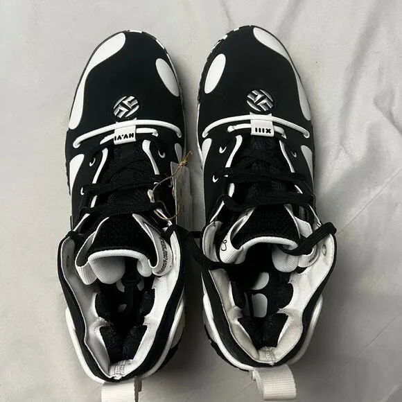 Adidas Harden Vol. 6 Basketball Shoes Black White Sneakers GV8704 Men's 12